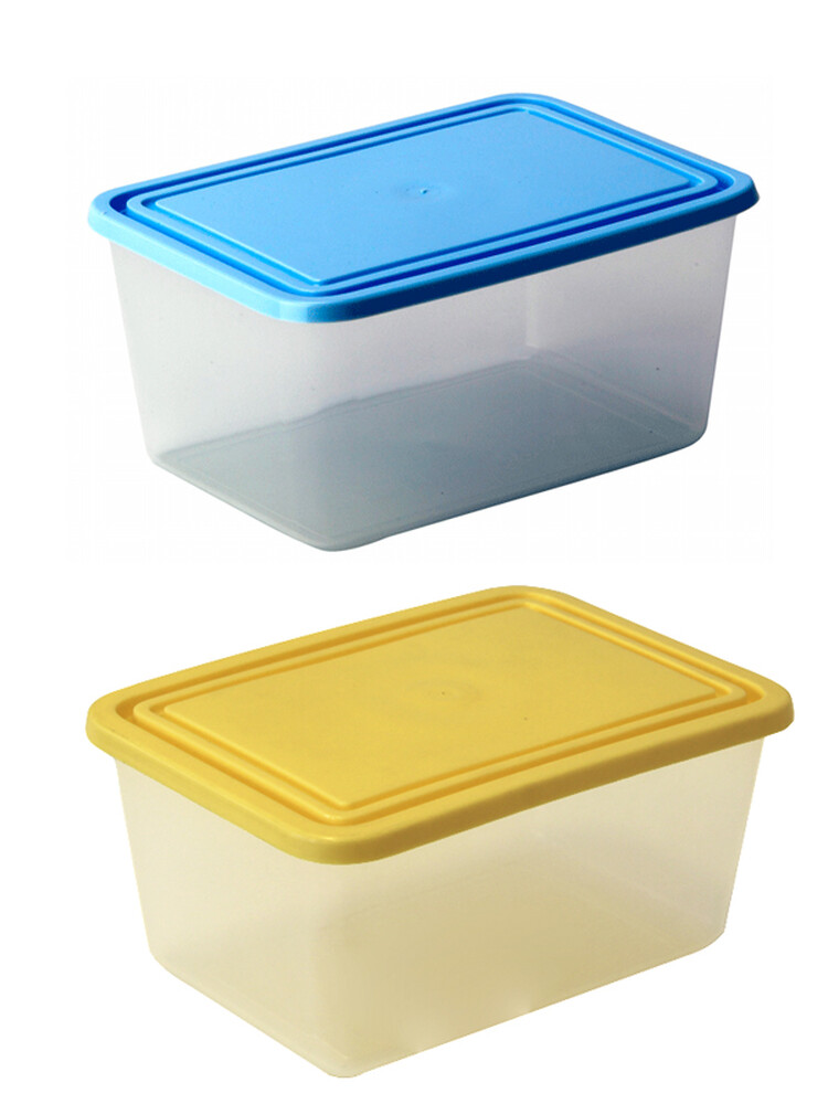 Емкость для продуктов прямоугольная 1,2 л цв.микс 17,6х12,9х8,2 ("М-пластика") (М 1452)