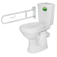 Унитаз-компакт "Персона" Стандарт ниж. подв. с откидным поручнем (для инвалидов) 450192