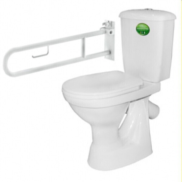 Унитаз-компакт "Персона" Стандарт ниж. подв. с откидным поручнем (для инвалидов) 450192