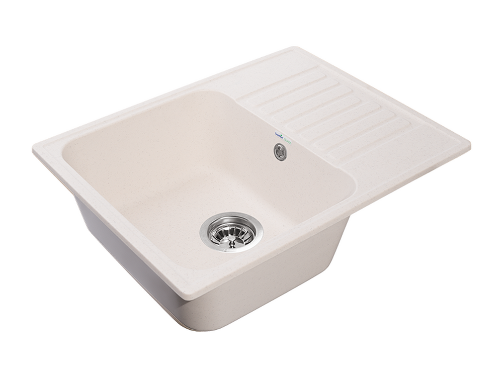 Мойка для кухни GranFest QUARZ GF-QUARZ 13 СТАНДАРТ 1 чаша без сифона (13 белый)