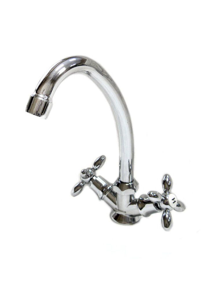 Смеситель Кухня DIABLO (рег.№377092) 1/2 м/к (090-R 82) пласт. маховик Крест Капля 