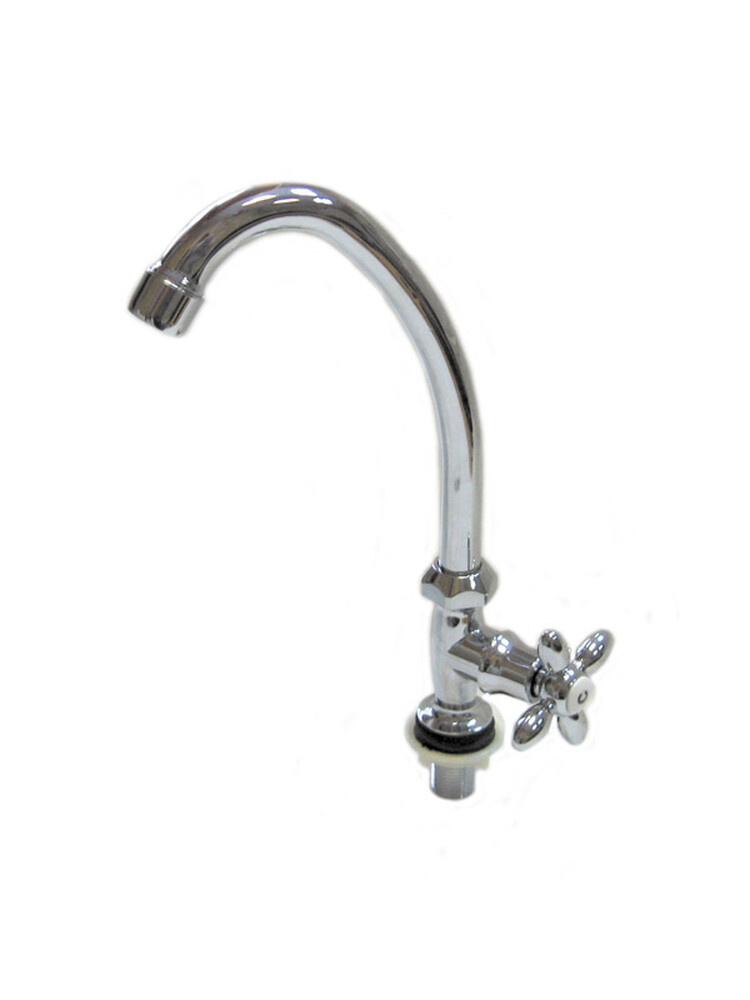 Смеситель Кухня DIABLO (рег.№377092) МОНО 1/2 м/к (080-R 82) пласт. маховик Крест Капля 