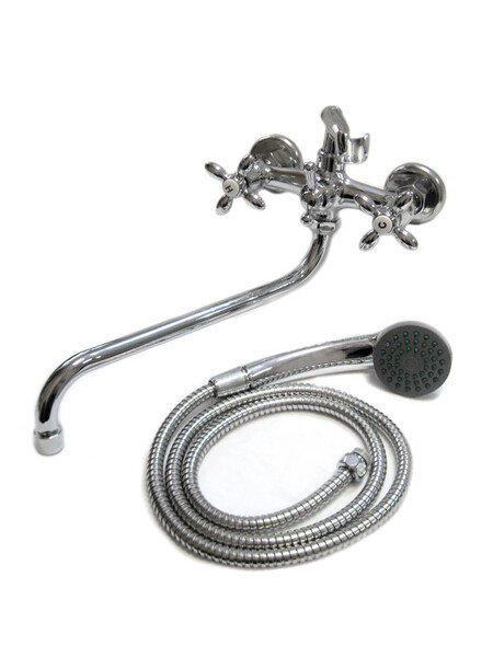 Смеситель Ванна DIABLO (рег.№377092) 1/2 м/к (070-R 82) пласт. маховик Крест Капля 