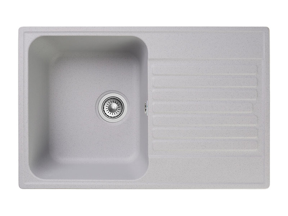 Мойка для кухни GranFest QUARZ GF-QUARZ 78 чаша+крыло 740*480 мм без сифона (78 серый)