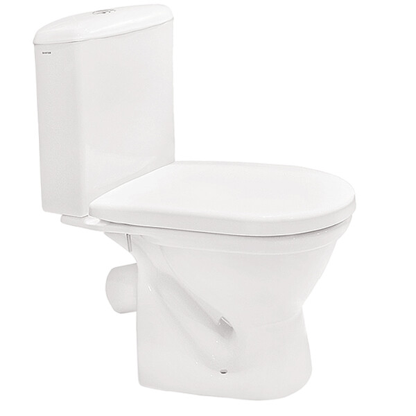 Унитаз-компакт "Алькор" (АНТИВСПЛЕСК, косой вып., с 2-кн. арм., нижн. подв., сиденье ПОЛИПРОПИЛЕН) 1WH302196