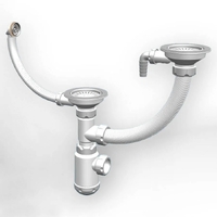 Сифон GRAND-ECO 3 1/2" ДВОЙНОЙ с круглым переливом