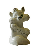 Подставка под ёрш (+ ершик) "Кот-хулиган" серый