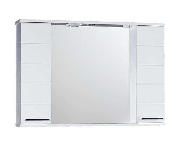 Зеркало-шкаф SANTREK HOME "Корро-С 100" (Белый) с подсветкой 1000х715х160