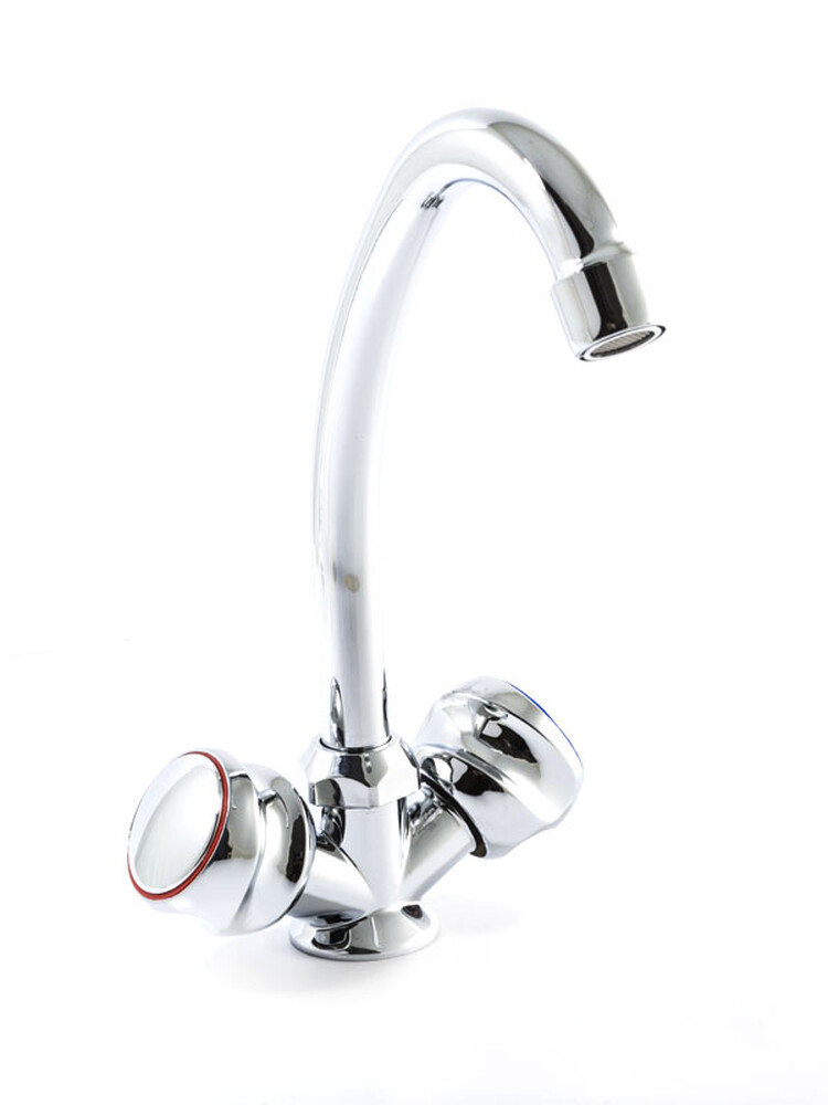 Смеситель Кухня DIABLO (рег.№377092) 1/2 м/к (090-R 61) пласт. маховик S-ка