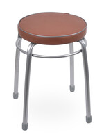 Табурет Фабрик 1 КРУГ винилискожа Коричневый ТФ01/К NIKA*