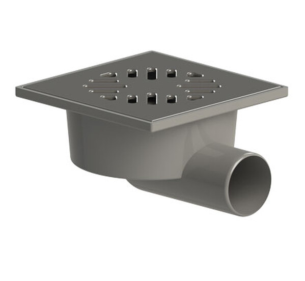 50 трап косой 15х15 с металл. решеткой "СУХОЙ" затвор (ТП 103.50-150 НSDS)