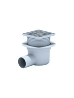TA5602 Трап 50 горизонт рег. с решеткой из нерж стали 10*10