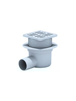 TA5604 Трап 50 горизонт с решеткой из пластика 10*10