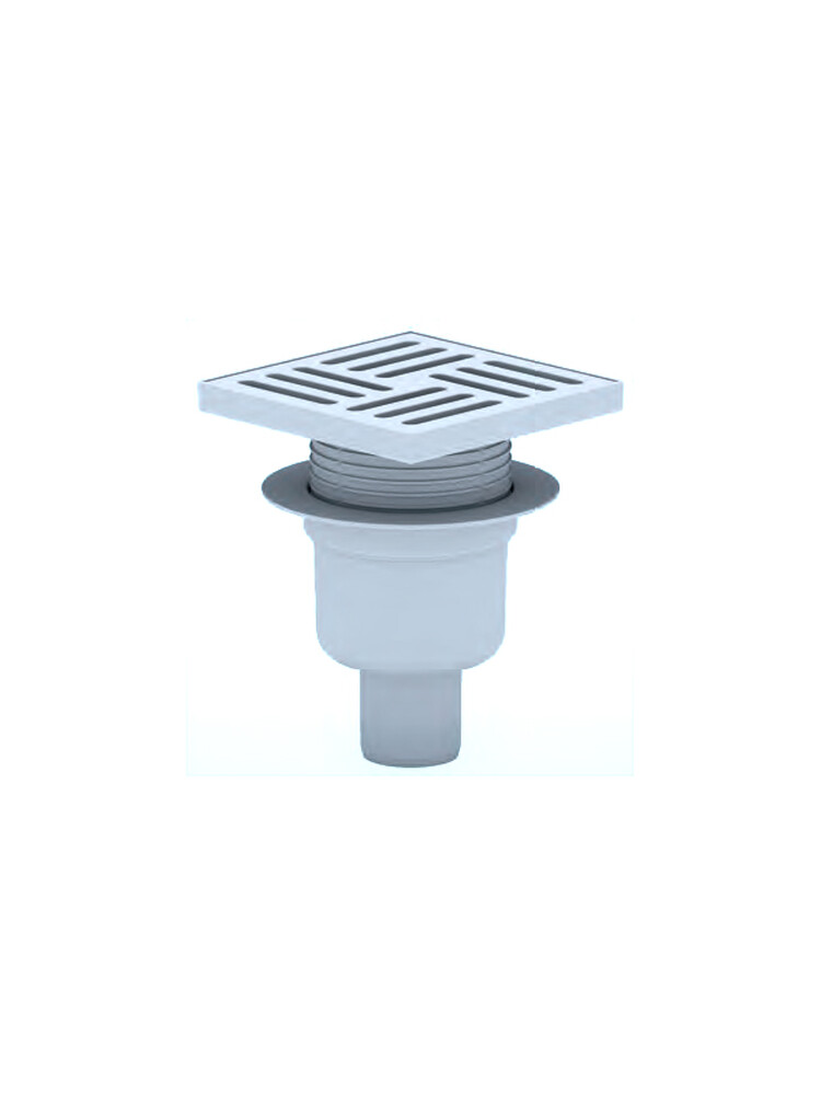 TA5710 Трап 50 вертикальный рег с решеткой из пластика 15*15