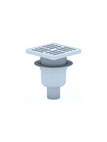 TA5710 Трап 50 вертикальный рег с решеткой из пластика 15*15