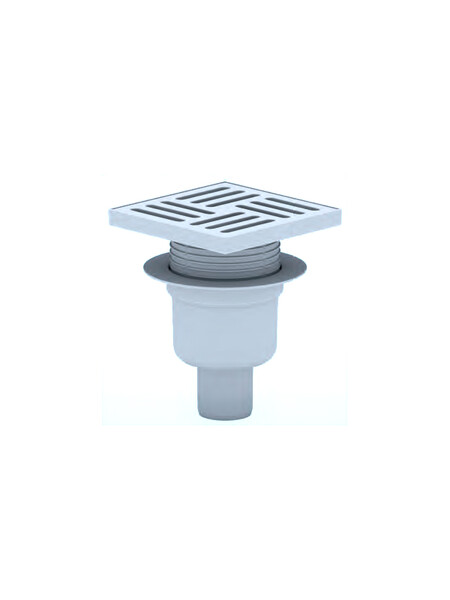 TA5710 Трап 50 вертикальный рег с решеткой из пластика 15*15