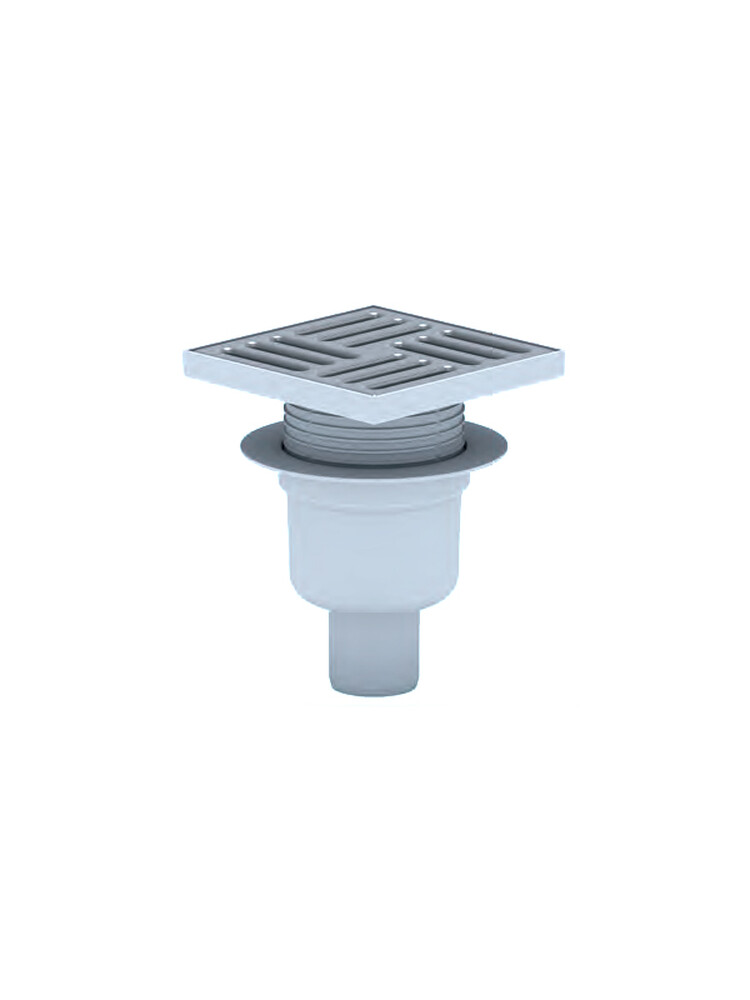 TA5712 Трап 50 вертикальный рег с решеткой из нержав стали 15*15