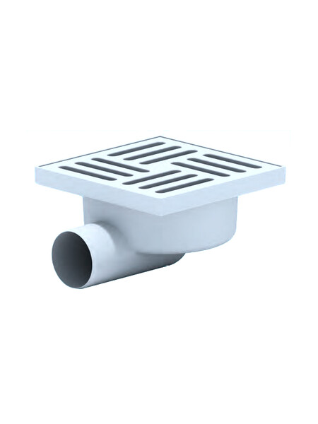 TA5110 Трап 50 горизонт решетка пластик 150*150