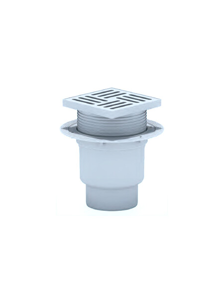 TA1710 Трап 110 вертикальный рег выпуск с реш 15*15 пластик