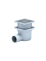 TQ5602 Трап 50 горизонт с решеткой 10*10 нерж сталь сухой