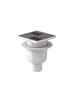 TQ5712 Трап 50 вертикальный рег с решеткой 15*15 нерж сталь сухой