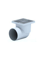 TQ1112 Трап 110 горизонт н/р реш 15*15 нерж, сухой