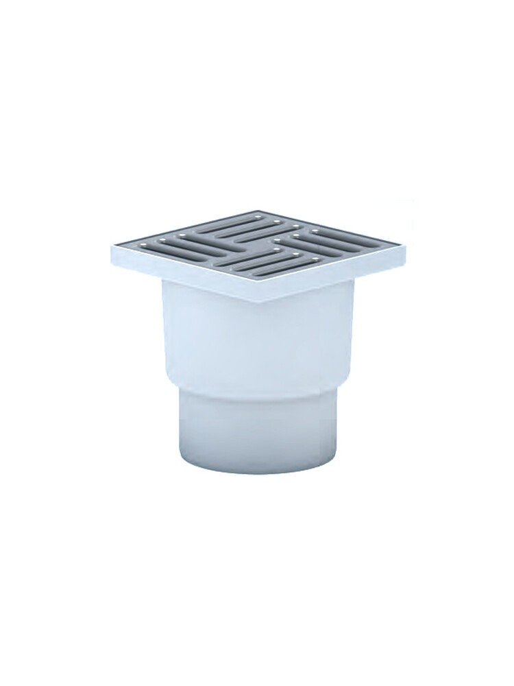 TQ1212 Трап 110 вертикальный н/р реш 15*15 нерж сухой