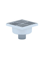 TQ5212 Трап 50 вертикальный н/р реш 15*15 нерж сухой