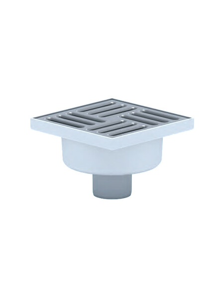 TQ5212 Трап 50 вертикальный н/р реш 15*15 нерж сухой