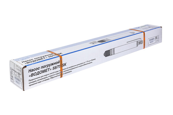 Насос скважинный ДЖИЛЕКС «ВОДОМЕТ» 4" 55/75 ОК (900 Вт, 55 л/мин, выс.подъема 75м, кабель 30м) 5575