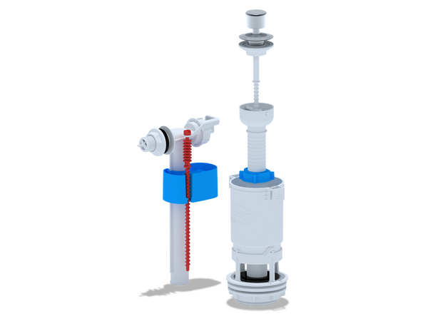 WC4050М Арматура с бок подв шток пластик металлизиров эконом АНИ Пласт