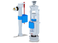 WC9020С Арматура АНИ Пласт бок.подводка 1/2 латунь кнопка хром двойная