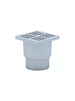 TA1210 трап 110 вертикальный с решеткой из пластика 15*15