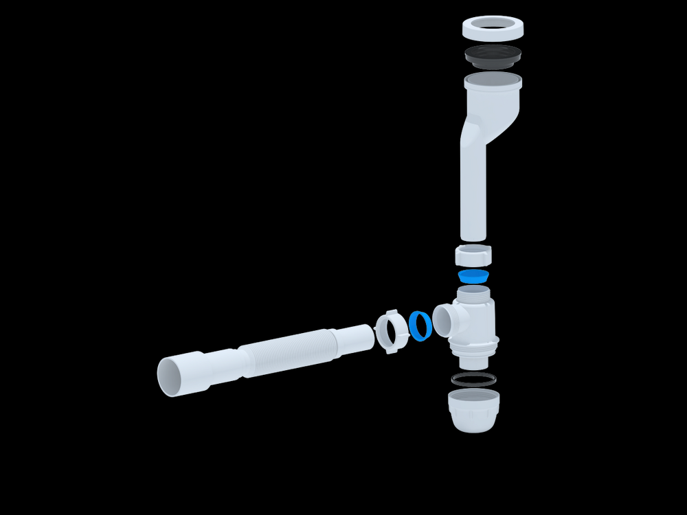 U1016 Сифон для писуара с трубой 32*40/50 АНИ Пласт