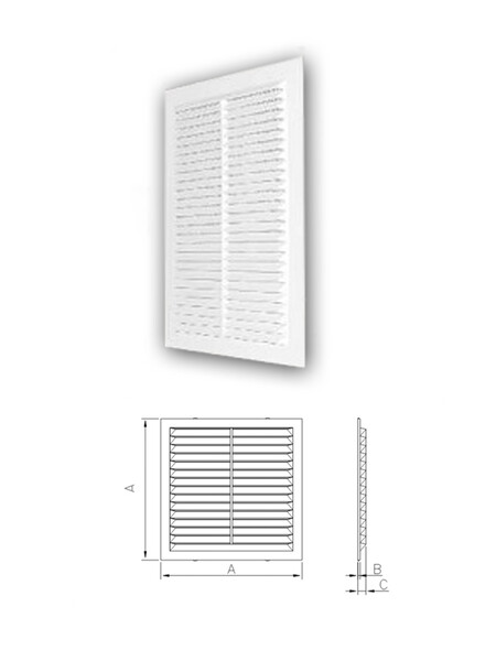 Решетка вентиляционная DOSPEL 130*130 (D/140 W) (007-0169)