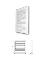 Решетка вентиляционная DOSPEL 250*250 (разъемная) (D/250 RW) (007-0178)