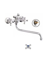 Смеситель Ванна Lemen 1/2 м/к Крест (LD2151)