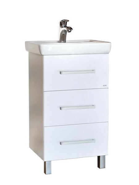 Подстолье SANTREK HOME "Евро-55" (Белый) 3 ящика под умывальник "Тигода-55 МИНИ" 500х800х376