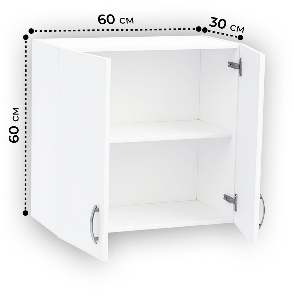 Шкаф для посуды 60 цвет Белый SANTREK HOME (ЛДСП)