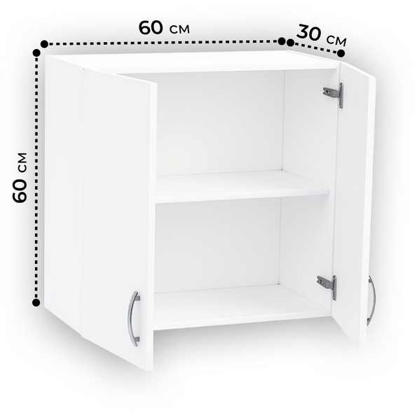 Шкаф для посуды 60 цвет Белый SANTREK HOME (ЛДСП)