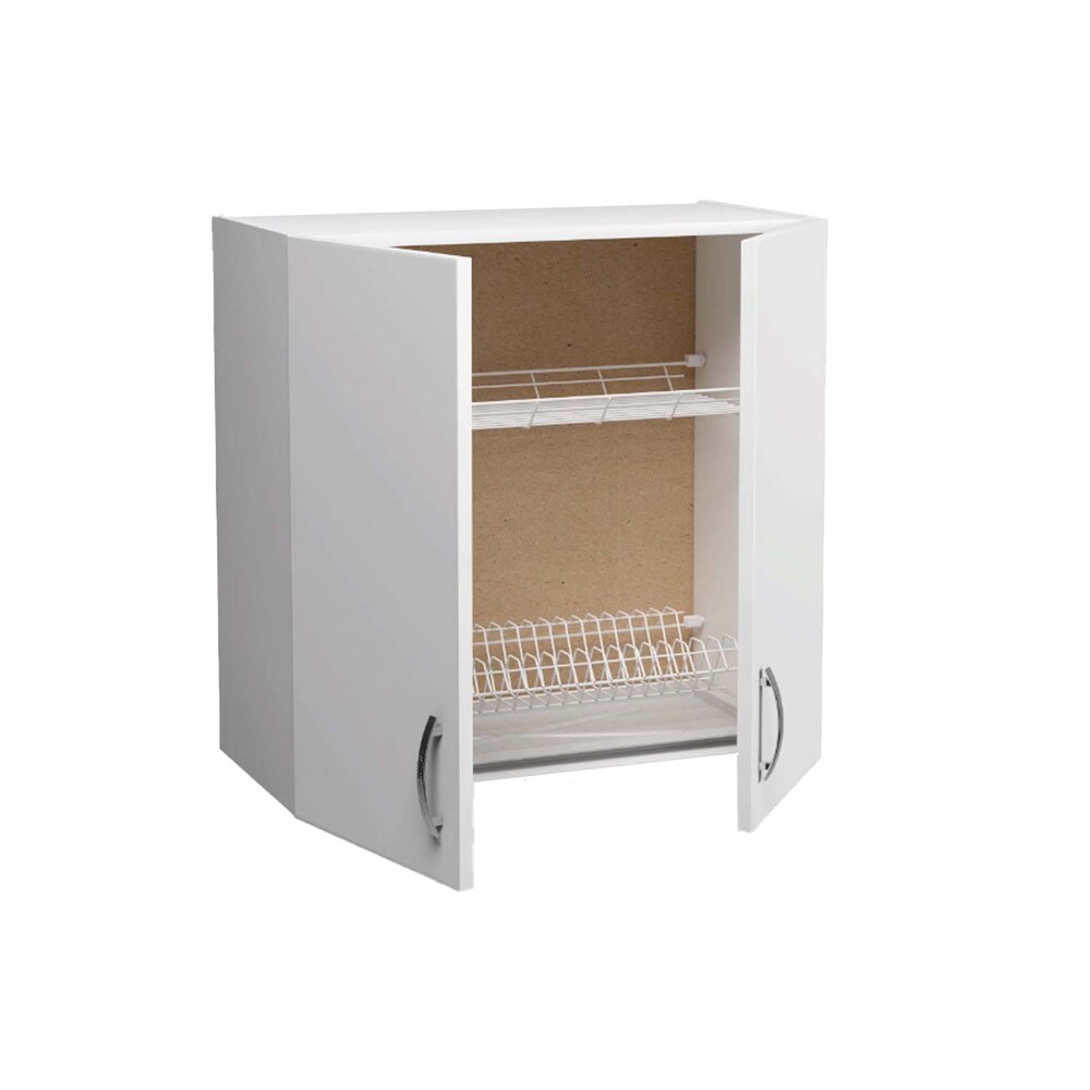 Шкаф для посуды 60 цвет Белый SANTREK HOME (ЛДСП)