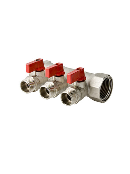 Коллектор 1 2 выхода с кранами 1/2 ш VALTEС (VTc.580.N.0602)