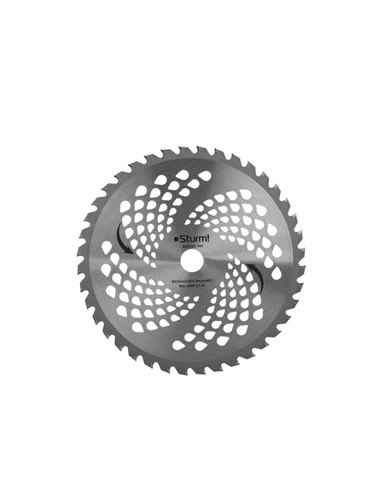 BT8952D-999 Фреза УНИВЕРС. для бензотриммеров, 255ммх25,4х40, С ТВЕРДОСПЛАВН. НАПАЙКАМИ, Sturm!
