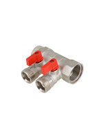 Коллектор 1 2 выхода с кранами Евроконус 3/4 VALTEС (VTс.580 NE.0602)
