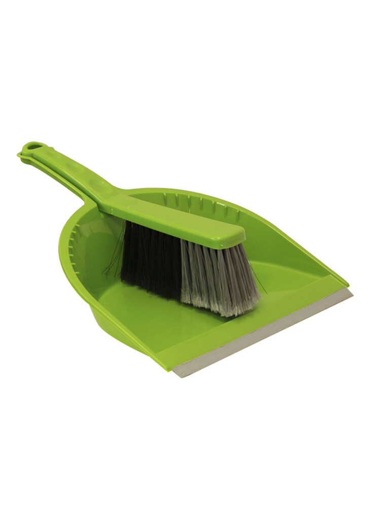 Щетка-сметка и совок с резинкой СТАНДАРТ 32х23х8 Салат/ярко-зеленый("М-пластика") (М 5173)