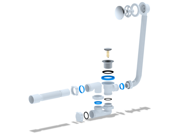 EС255 Сифон АНИ Пласт д/в клик-клак, рег с вып и перел г/т 375*40*50
