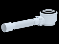 E415CL Сифон для душ поддона АНИ Пласт 1 1/2 * 50 с г/т 375*40/50 хром клик-клак