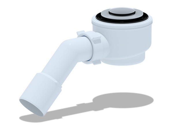 E411CLS Сифон для душевого поддона АНИ Пласт 1 1/2* 50 с п/т 45 г 40*50 хр, клик-клак(сетка)