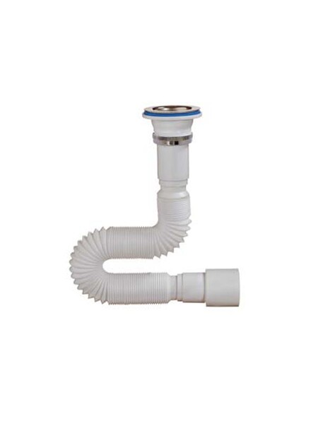 А-3017М Гибкая труба (гофра) ОРИО с ЛАТУННОЙ ГАЙКОЙ (хром) 1 1/2 х 40/50, длина 850 мм