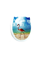 Сиденье д/унитаза жесткое ОКЕАН "Фламинго"